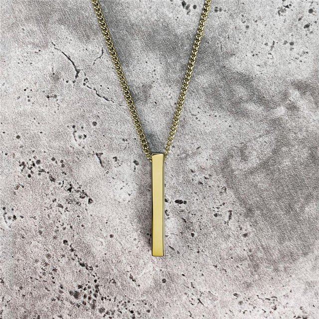 Rectangle Pendant Necklace - DARK MOON