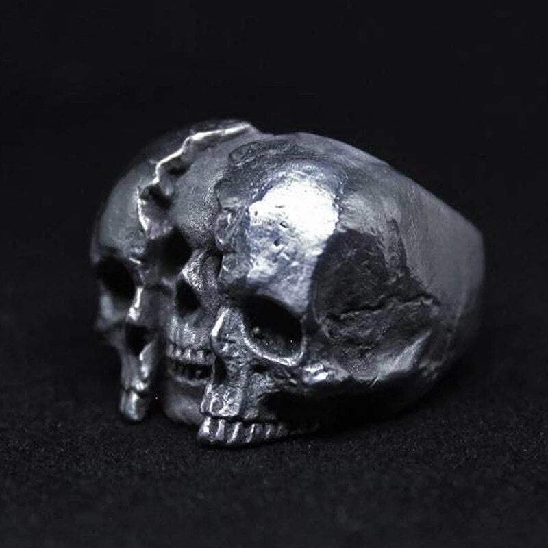 Cracked Skull Ring - DARK MOON