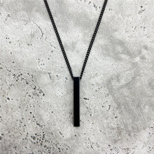 Rectangle Pendant Necklace - DARK MOON