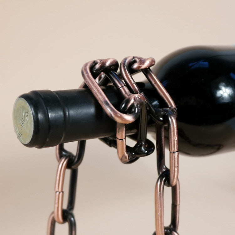 Metal Chain Wine Rack - DARK MOON