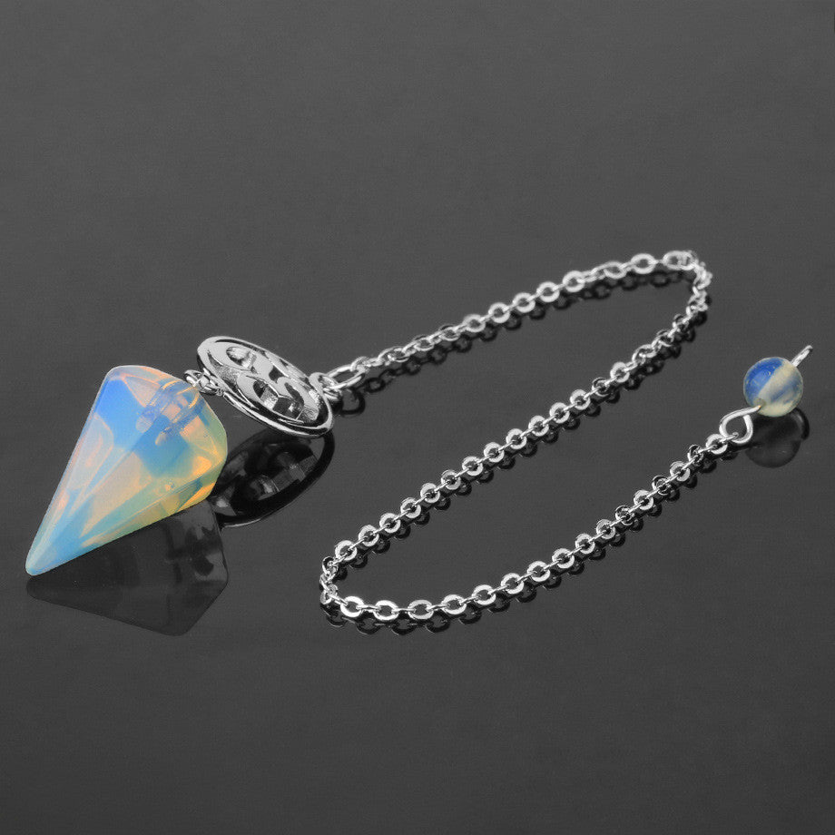 Crystal Pendulum with Om Charm - DARK MOON