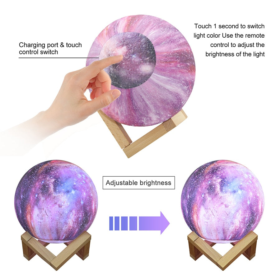 Starry Sky Moon Lamps - DARK MOON