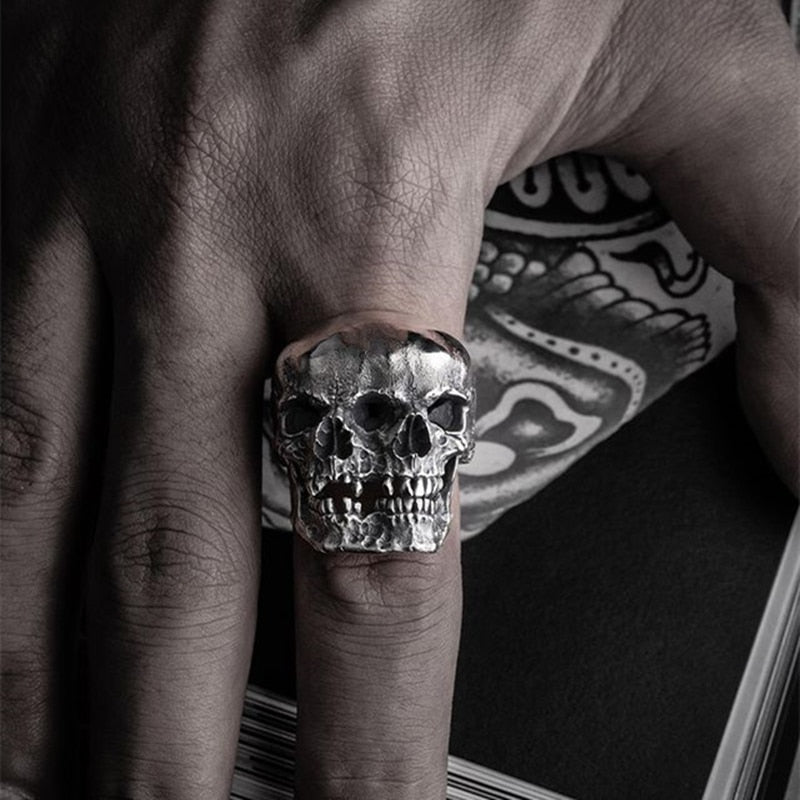 Conjoined Skull Ring - DARK MOON