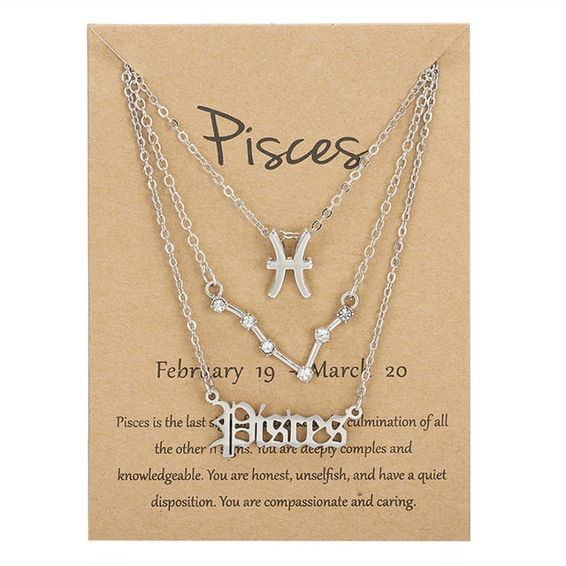 Zodiac Sign & Constellation Necklace - DARK MOON