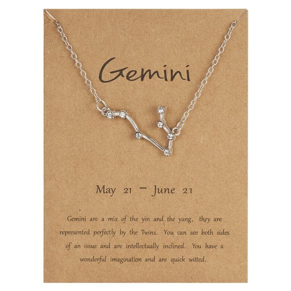 Constellation Zodiac Sign Necklace - DARK MOON