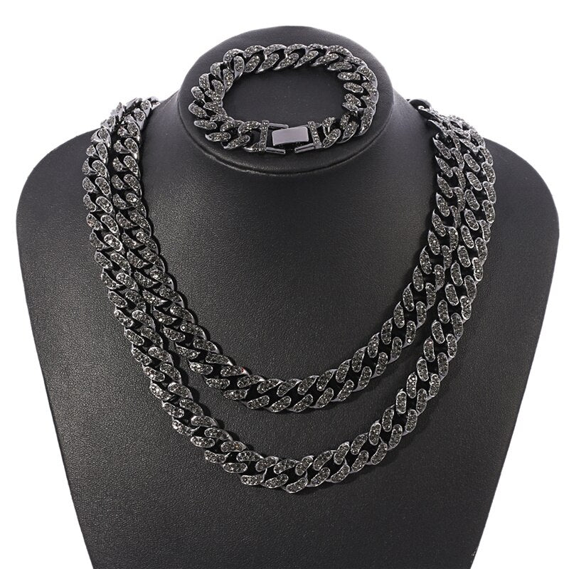 Sparkly Black Chain - DARK MOON