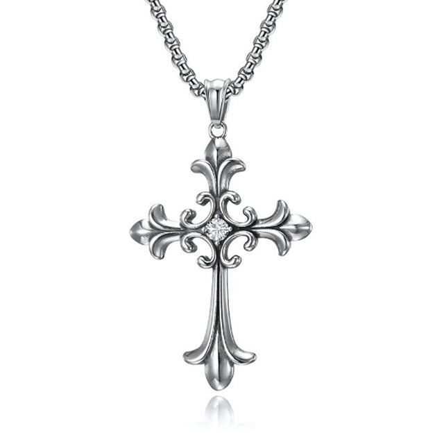 Victorian Cross Necklace - DARK MOON