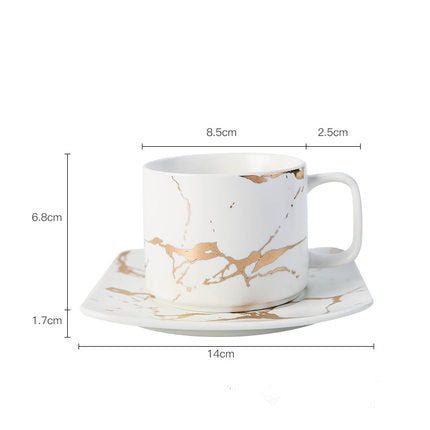 Marble & Gold Coffee Mugs - DARK MOON