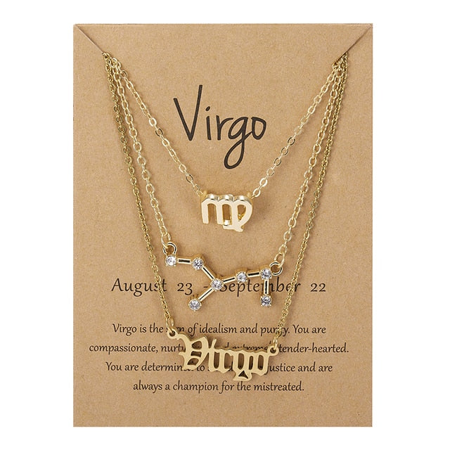 Zodiac Sign & Constellation Necklace - DARK MOON