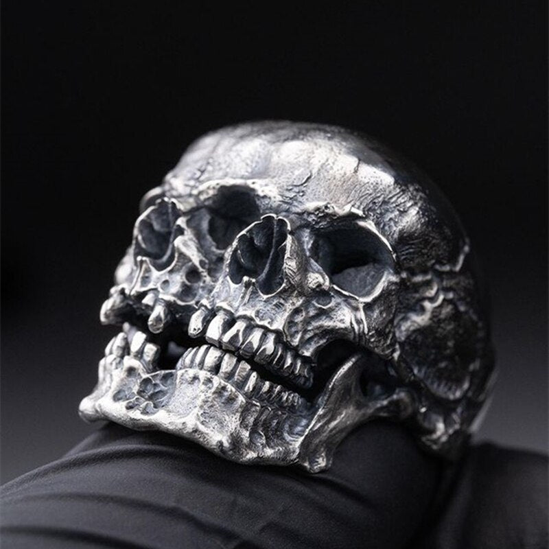 Conjoined Skull Ring - DARK MOON