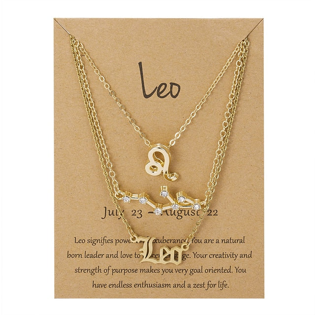 Zodiac Sign & Constellation Necklace - DARK MOON