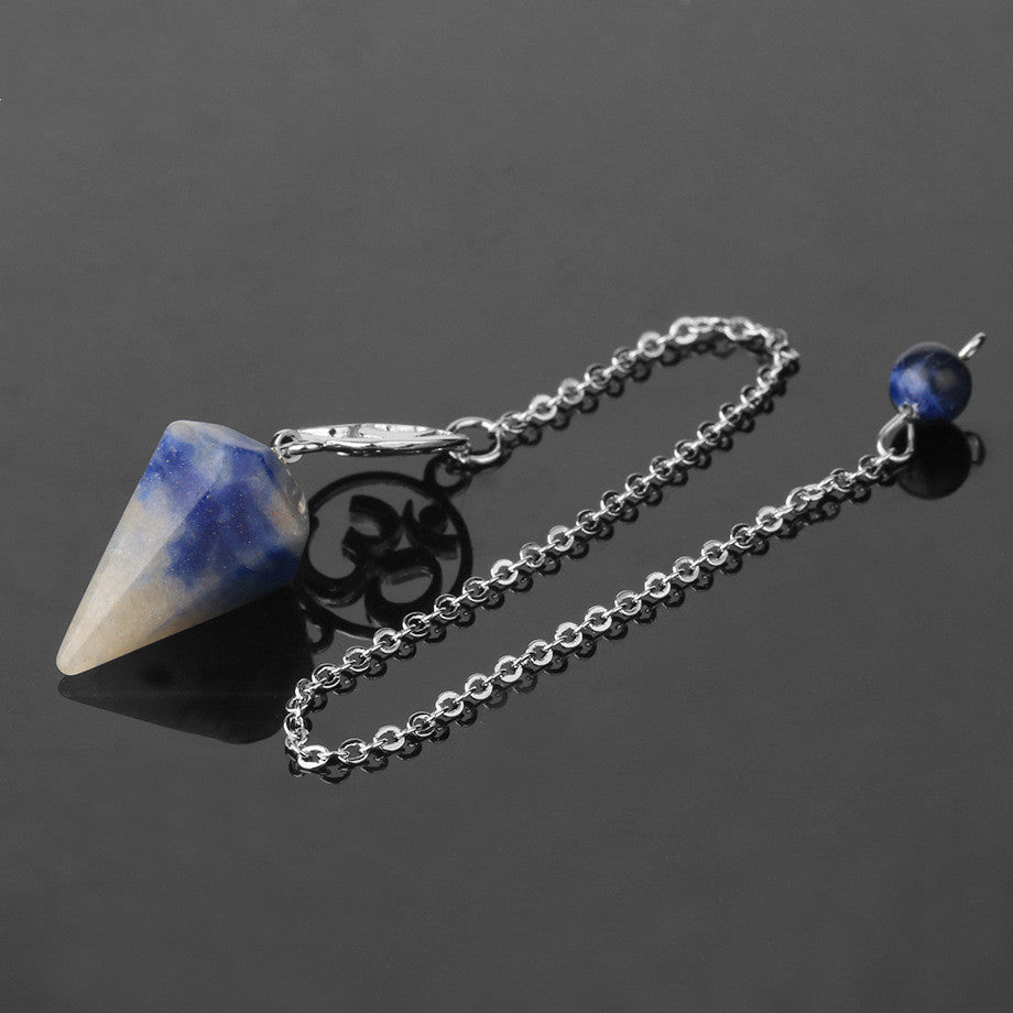 Crystal Pendulum with Om Charm - DARK MOON