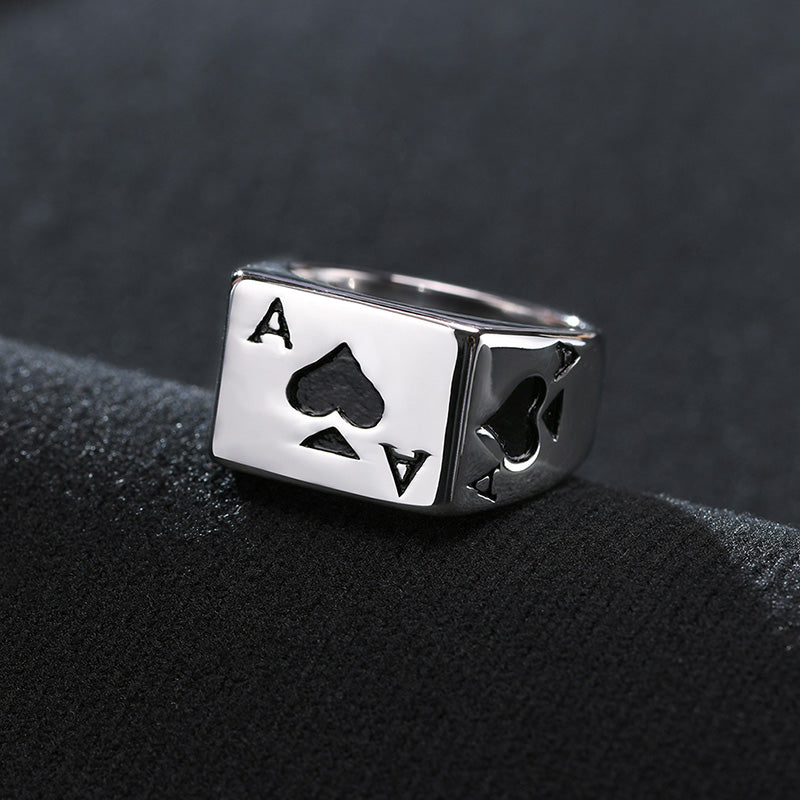 Ace Of Spades Signet Ring - DARK MOON