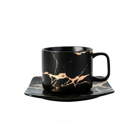 Marble & Gold Coffee Mugs - DARK MOON