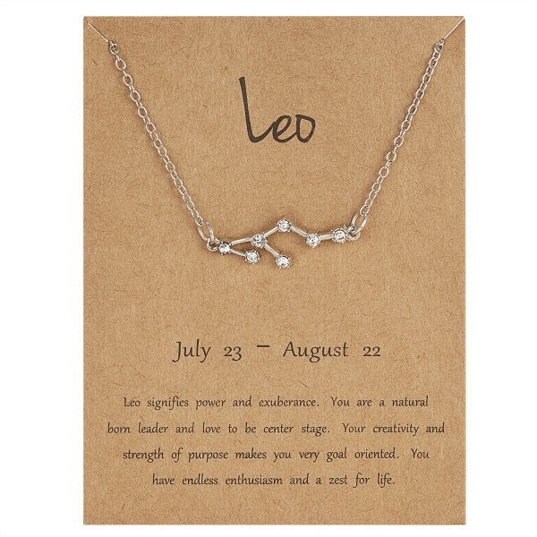 Constellation Zodiac Sign Necklace - DARK MOON