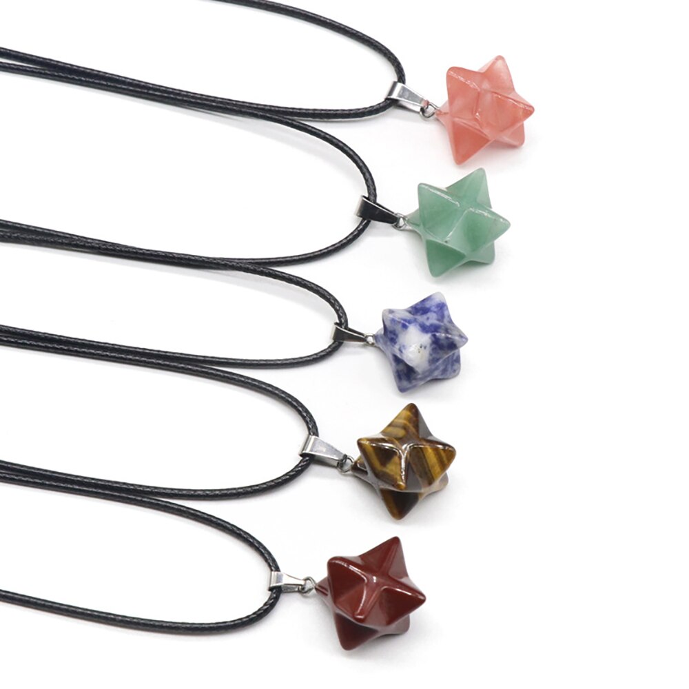 Merkaba Stone Necklace - DARK MOON