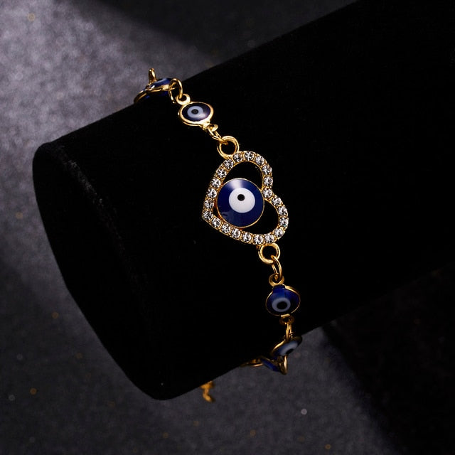 Sparkly Evil Eye Bracelet - DARK MOON