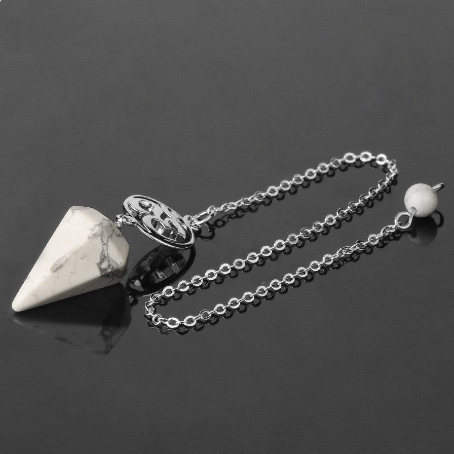 Crystal Pendulum with Om Charm - DARK MOON