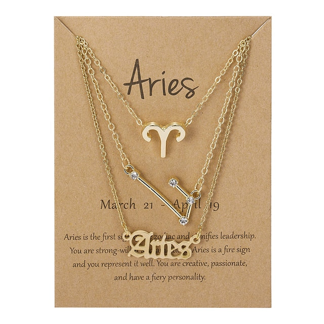 Zodiac Sign & Constellation Necklace - DARK MOON