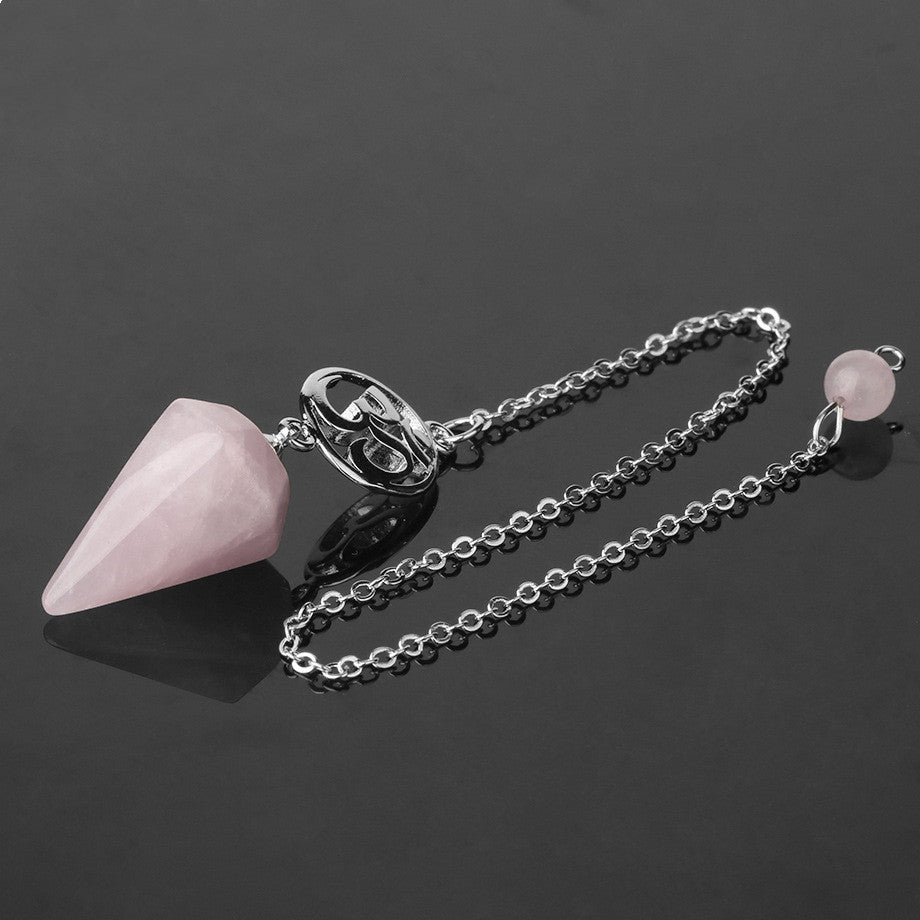 Crystal Pendulum with Om Charm - DARK MOON