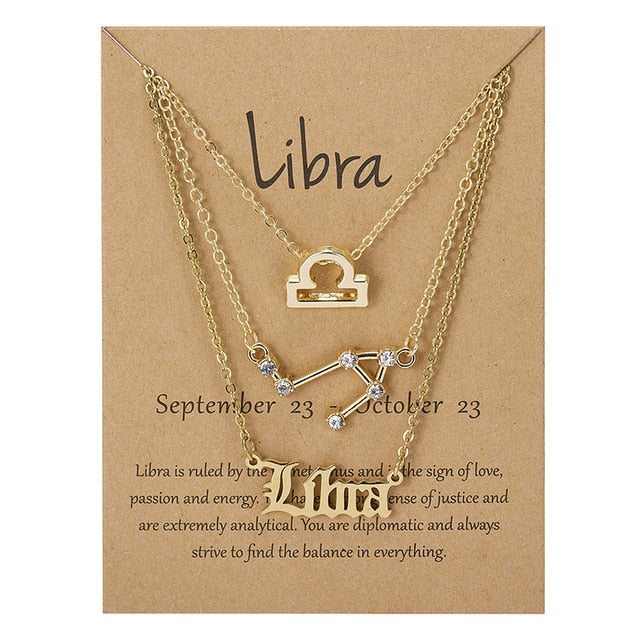 Zodiac Sign & Constellation Necklace - DARK MOON