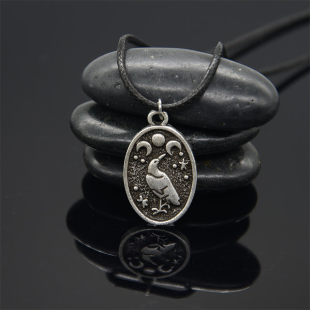 Raven & Moons Necklace - DARK MOON