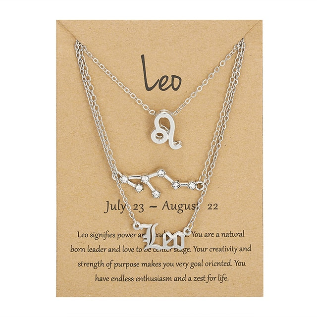 Zodiac Sign & Constellation Necklace - DARK MOON