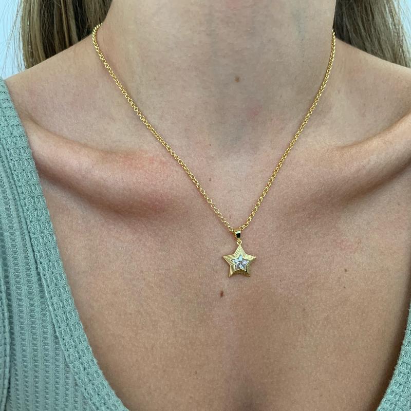 Gold Star Necklace - DARK MOON