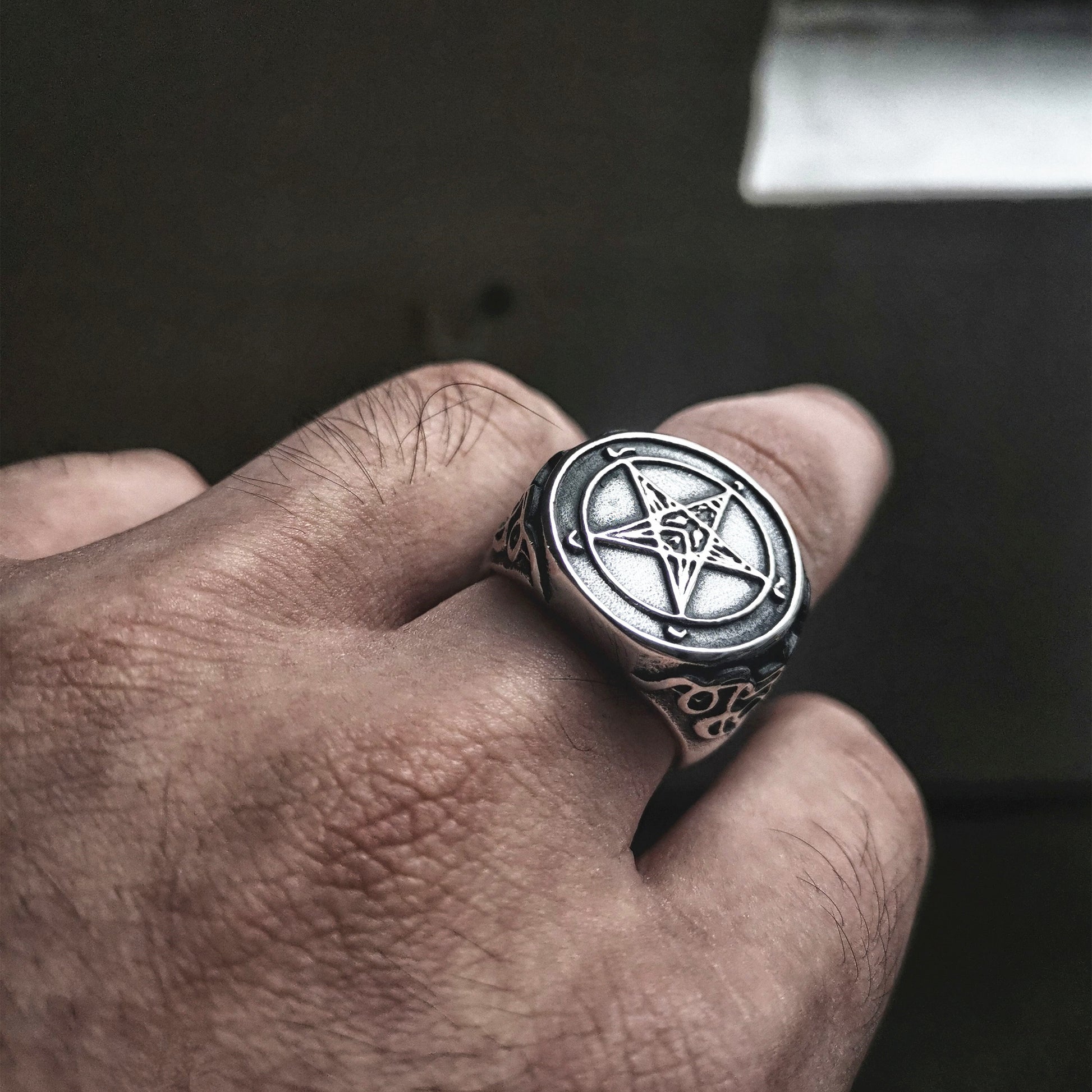 Baphomet Signet Ring - DARK MOON