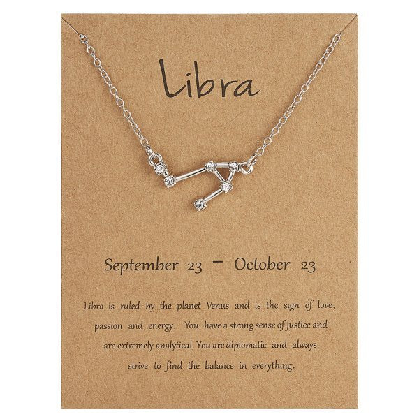 Constellation Zodiac Sign Necklace - DARK MOON