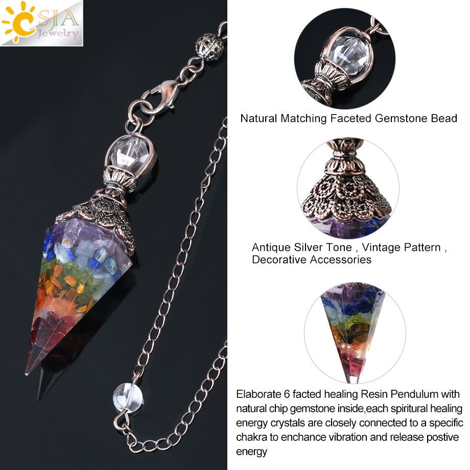 Chakra Healing Pendulum Crystals - DARK MOON