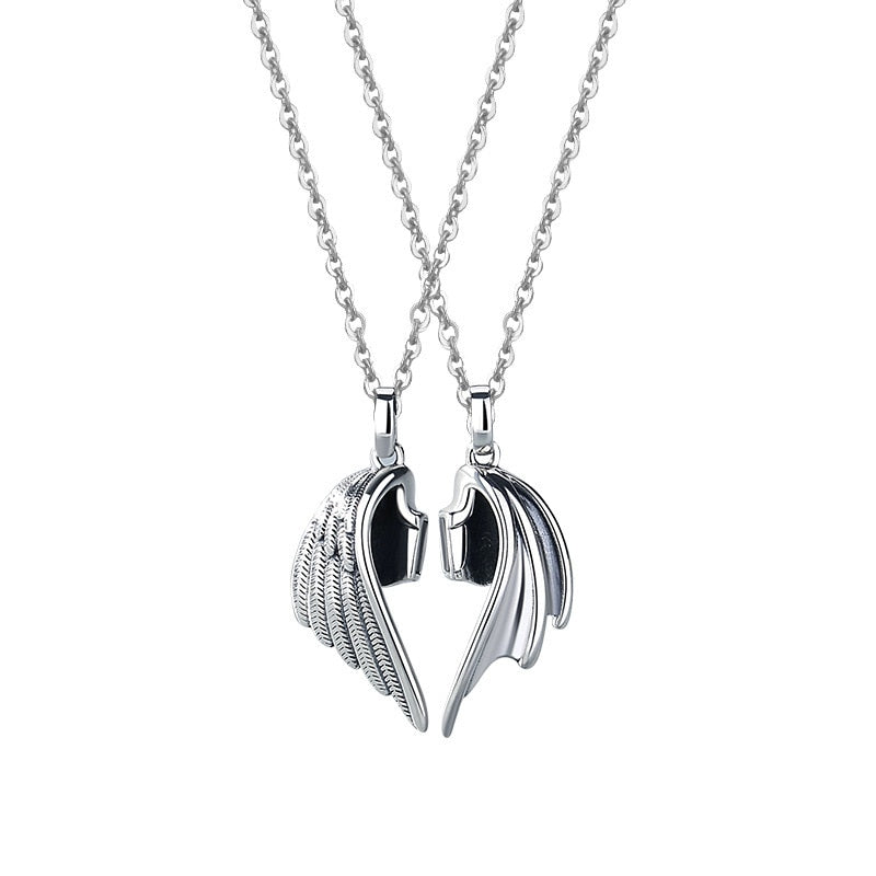 Angel & Devil Wings Necklace Set - DARK MOON