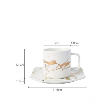 Marble & Gold Coffee Mugs - DARK MOON