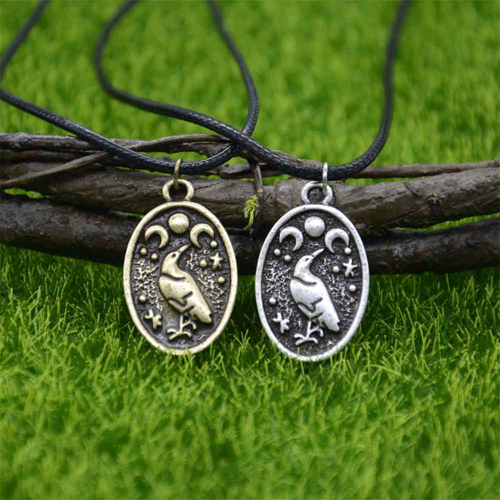 Raven & Moons Necklace - DARK MOON