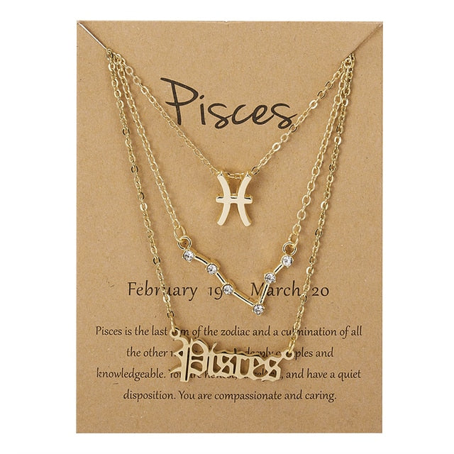 Zodiac Sign & Constellation Necklace - DARK MOON