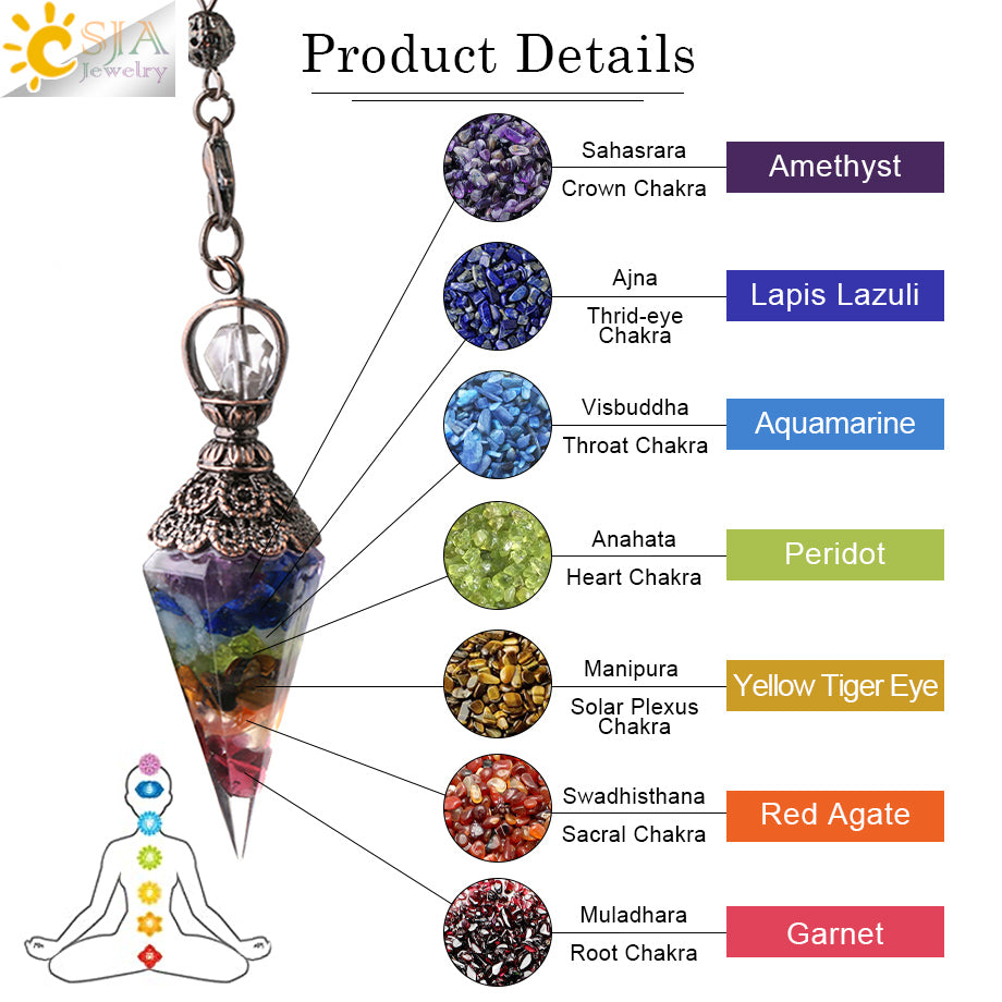 Chakra Healing Pendulum Crystals - DARK MOON