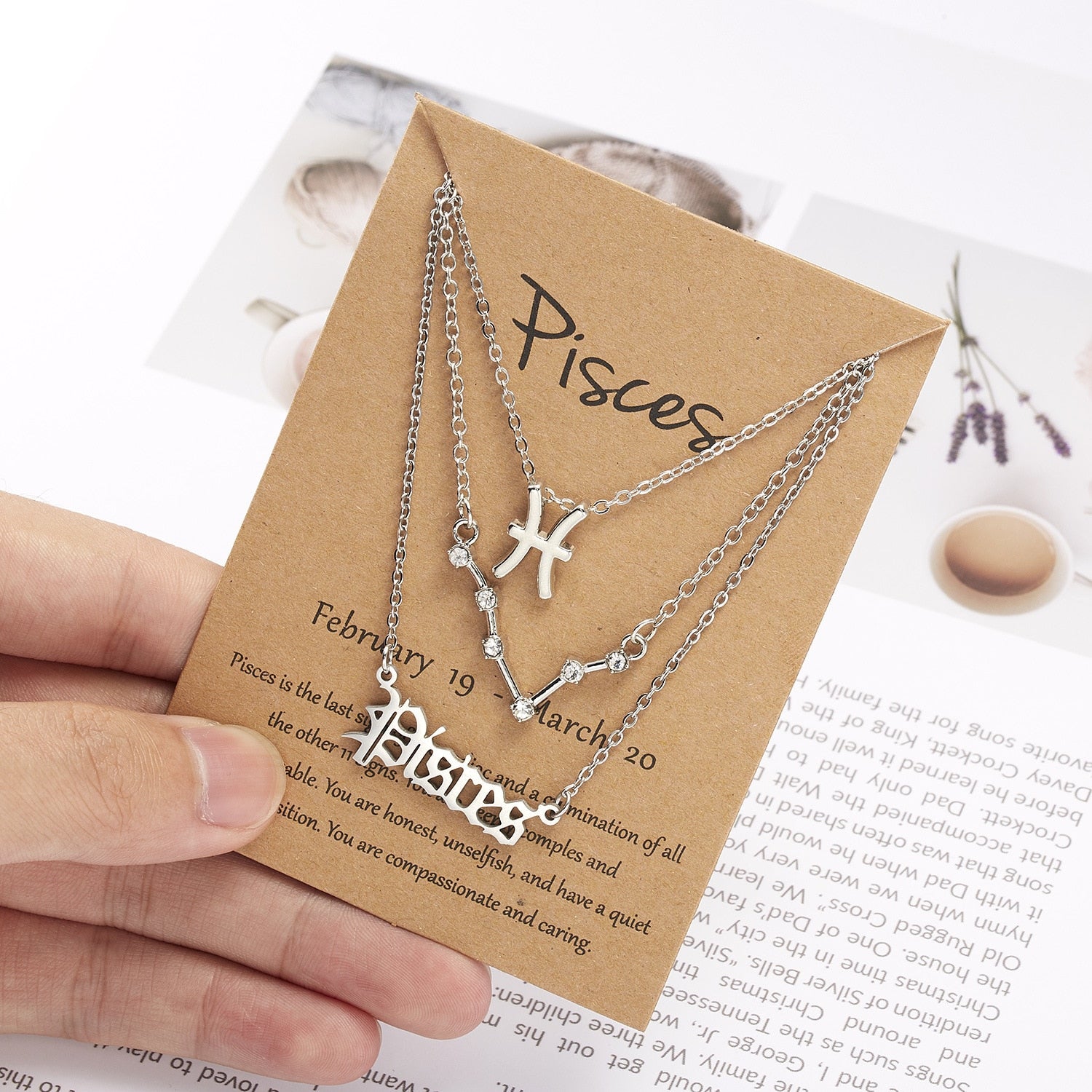 Zodiac Sign & Constellation Necklace - DARK MOON