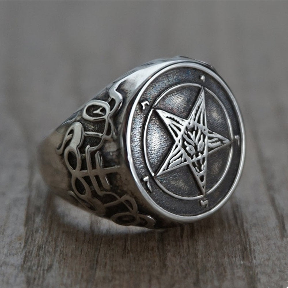 Baphomet Signet Ring - DARK MOON