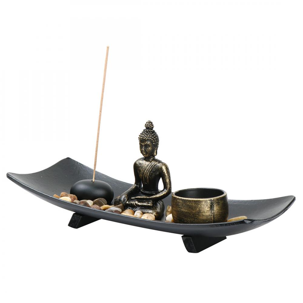 Buddha Incense Burner Tray - DARK MOON