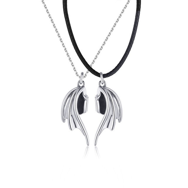 Angel & Devil Wings Necklace Set - DARK MOON