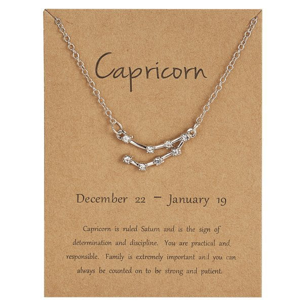 Constellation Zodiac Sign Necklace - DARK MOON