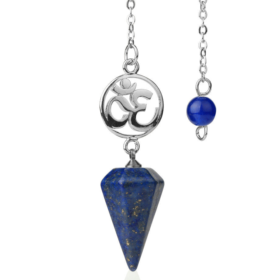 Crystal Pendulum with Om Charm - DARK MOON