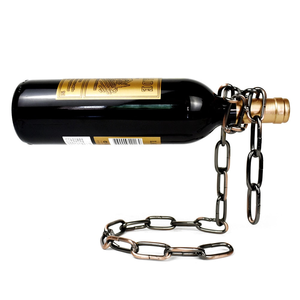 Metal Chain Wine Rack - DARK MOON