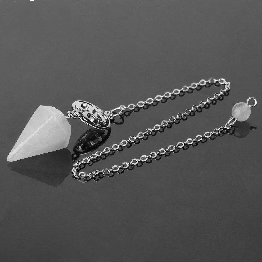 Crystal Pendulum with Om Charm - DARK MOON