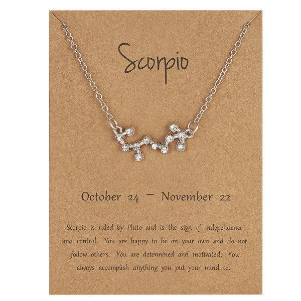 Constellation Zodiac Sign Necklace - DARK MOON