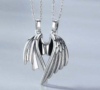 Angel & Devil Wings Necklace Set - DARK MOON