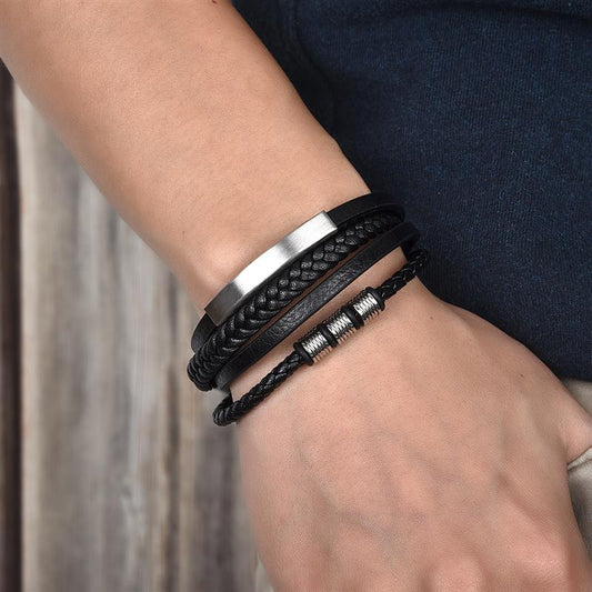 Braided Multi Layer Bracelet - DARK MOON