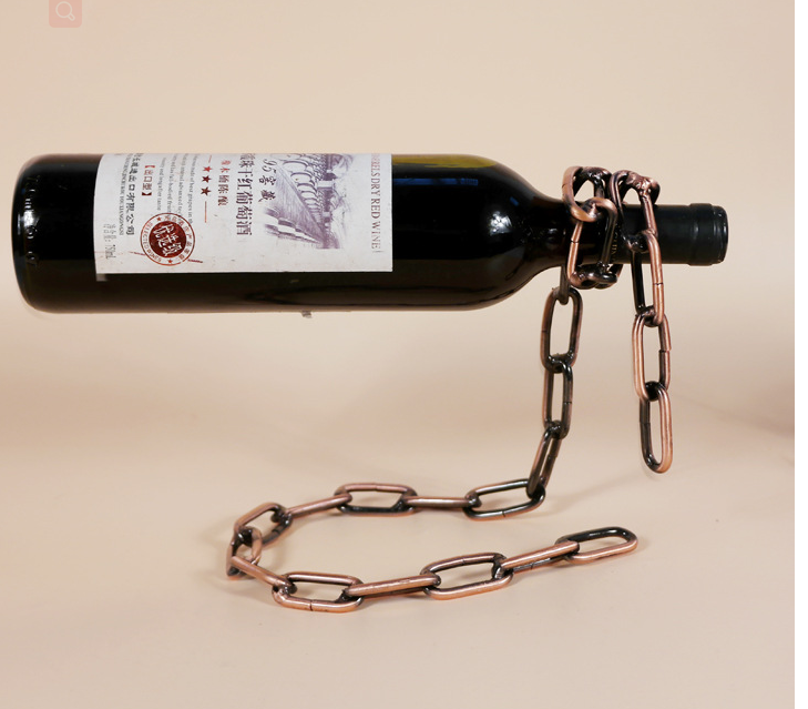 Metal Chain Wine Rack - DARK MOON