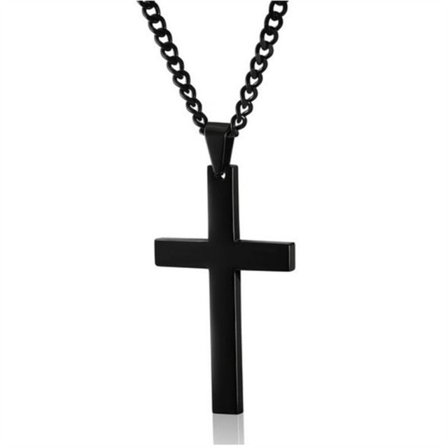 Metal Cross Necklace - DARK MOON