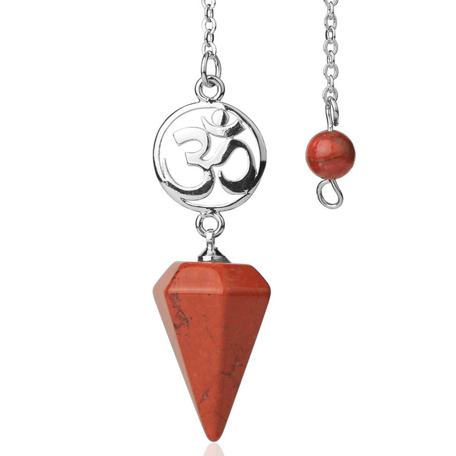 Crystal Pendulum with Om Charm - DARK MOON